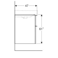 Тумба песочный глянец 88,4 см Geberit Smyle Square 500.354.JL.1