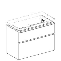 Тумба песочный глянец 88,4 см Geberit Smyle Square 500.354.JL.1