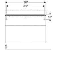 Тумба песочный глянец 88,4 см Geberit Smyle Square 500.354.JL.1