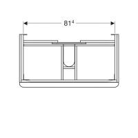 Тумба песочный глянец 88,4 см Geberit Smyle Square 500.354.JL.1