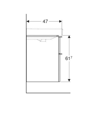 Тумба белый глянец 118,4 см Geberit Smyle Square 500.356.00.1