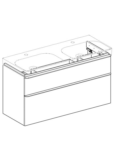 Тумба белый глянец 118,4 см Geberit Smyle Square 500.356.00.1