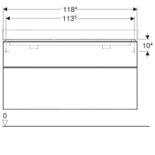 Тумба белый глянец 118,4 см Geberit Smyle Square 500.356.00.1