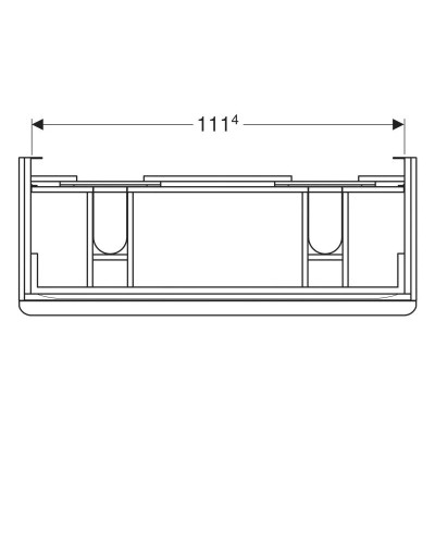 Тумба белый глянец 118,4 см Geberit Smyle Square 500.356.00.1