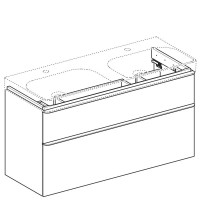 Тумба песочный глянец 118,4 см Geberit Smyle Square 500.356.JL.1
