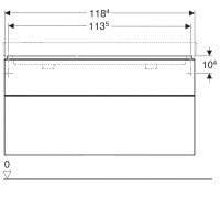 Тумба песочный глянец 118,4 см Geberit Smyle Square 500.356.JL.1