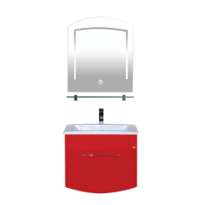 Корсика - 70 Тумба с 1 ящ. подвесная BL - 08G алый мак