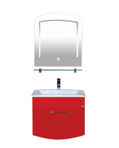 Корсика - 70 Тумба с 1 ящ. подвесная BL - 08G алый мак