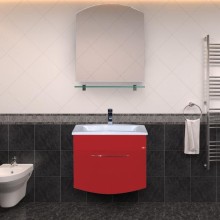 Корсика - 70 Тумба с 1 ящ. подвесная BL - 08G алый мак