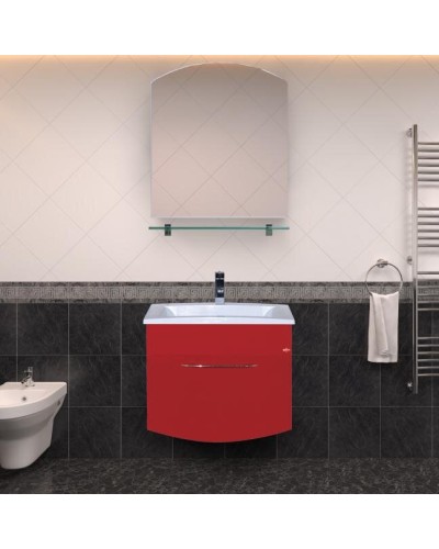 Корсика - 70 Тумба с 1 ящ. подвесная BL - 08G алый мак