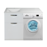 Куба - 60 Тумба 1 ящ. под стиральную машину белая эмаль / Б/К