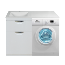 Куба - 60 Тумба 1 ящ. под стиральную машину белая эмаль / Б/К