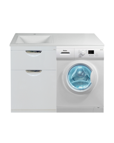 Куба - 60 Тумба 1 ящ. под стиральную машину белая эмаль / Б/К