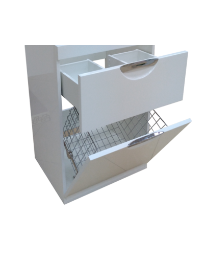 Куба - 60 Тумба 1 ящ. под стиральную машину белая эмаль / Б/К