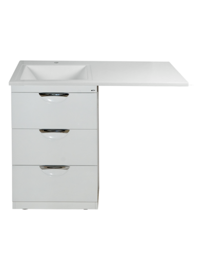 Куба - 60 Тумба 3 ящ. под стиральную машину белая эмаль