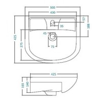 Лаванда - 50 Тумба прямая белая