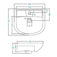 Лаванда - 50 Тумба прямая белая