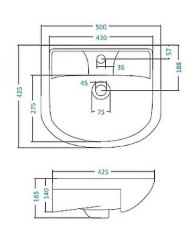 Лаванда - 50 Тумба прямая белая