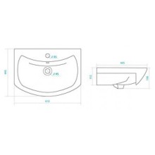 Лаванда - 60 Тумба прямая белая