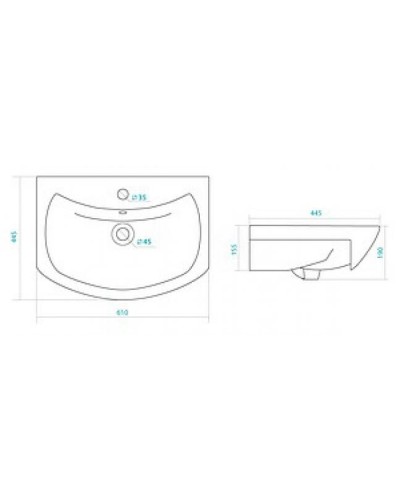 Лаванда - 60 Тумба прямая белая