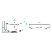 Лаванда - 80 Тумба прямая белая