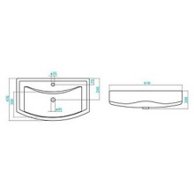 Лаванда - 80 Тумба прямая белая