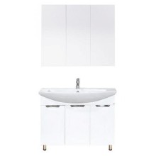 Лаванда -105 Тумба прямая белая