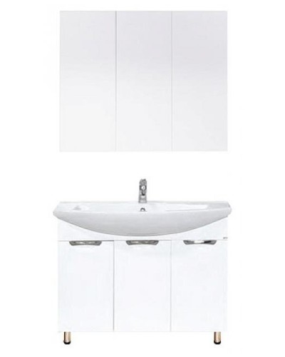 Лаванда -105 Тумба прямая белая