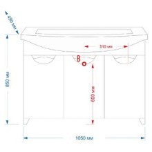 Лаванда -105 Тумба прямая белая