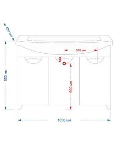 Лаванда -105 Тумба прямая белая