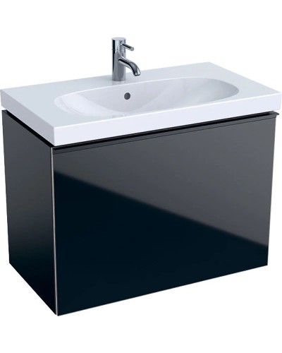 Тумба черный глянец/черный матовый 74 см Geberit Acanto 500.615.16.1