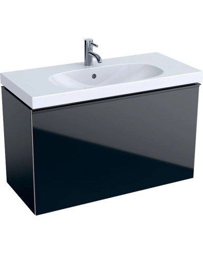 Тумба черный глянец/черный матовый 89 см Geberit Acanto 500.616.16.1