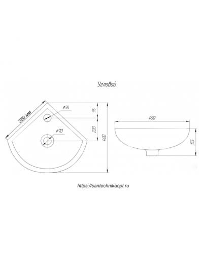 Малютка - 30*30 Тумба угловая