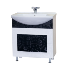 Марика - 65 Тумба  прямая напольная комб.черно/белая