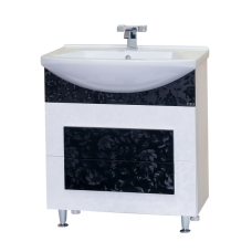 Марика - 65 Тумба  прямая напольная комб.черно/белая