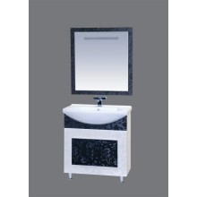 Марика - 65 Тумба  прямая напольная комб.черно/белая