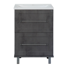 Марта - 60 Тумба напольная 2 ящ. темный бетон