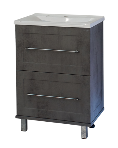 Марта - 60 Тумба напольная 2 ящ. темный бетон