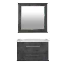 Марта - 80 Тумба подвесная 2 ящ. темный бетон