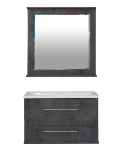 Марта - 80 Тумба подвесная 2 ящ. темный бетон