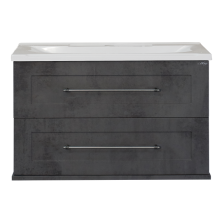 Марта - 80 Тумба подвесная 2 ящ. темный бетон