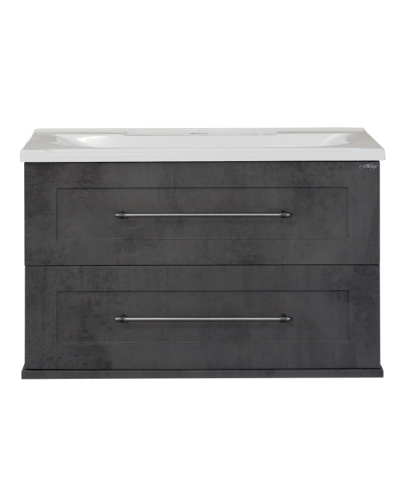 Марта - 80 Тумба подвесная 2 ящ. темный бетон