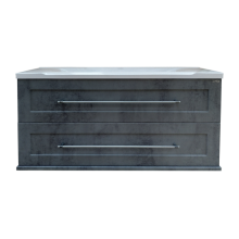 Марта -100 Тумба подвесная 2 ящ. темный бетон