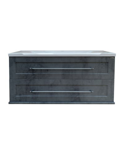 Марта -100 Тумба подвесная 2 ящ. темный бетон