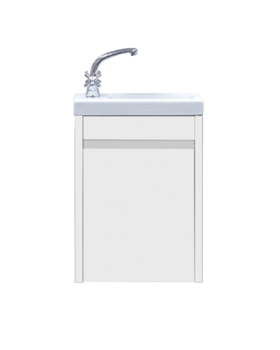 Мини - 40 Тумба прямая подвесная белая  универсальная л/п