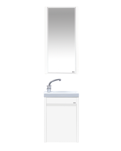 Мини - 40 Тумба прямая подвесная белая  универсальная л/п