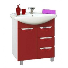 Орхидея - 65 Тумба с 3 ящ. красная эмаль