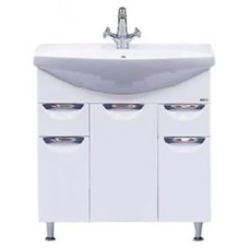 Орхидея - 75 Тумба 2 ящ. (корзина) белая эмаль