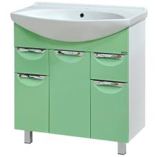 Орхидея - 75 Тумба 2 ящ. (корзина) салатовая эмаль