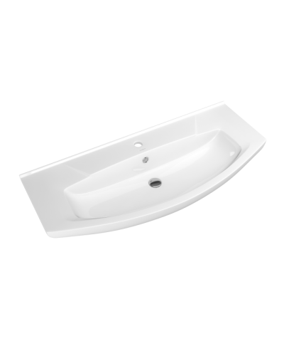 Престиж -105 Тумба прямая белая серебряная  патина